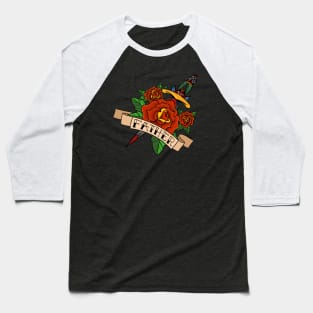 Father Dagger with Roses Baseball T-Shirt